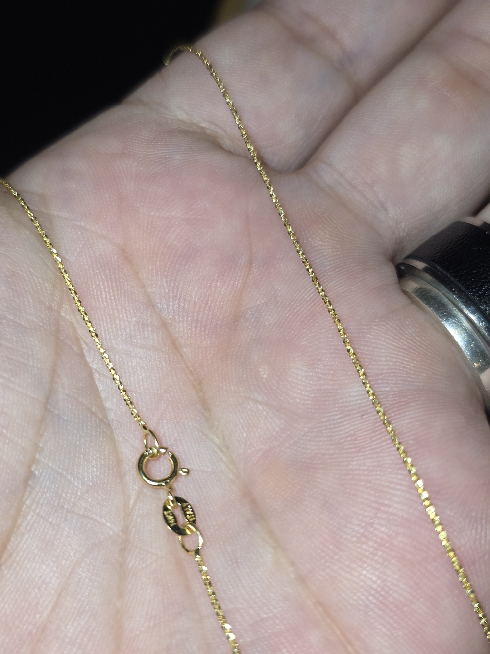 14k Gold Fine Rope Chain Necklace - Picture 2 of 6